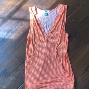 3/$10
Orange and white sleeveless top